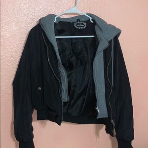 Black bomber jacket